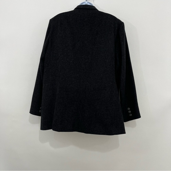 Eddie Bauer Charcoal Gray Wool Angora Blend Lined Blazer - Picture 5 of 14
